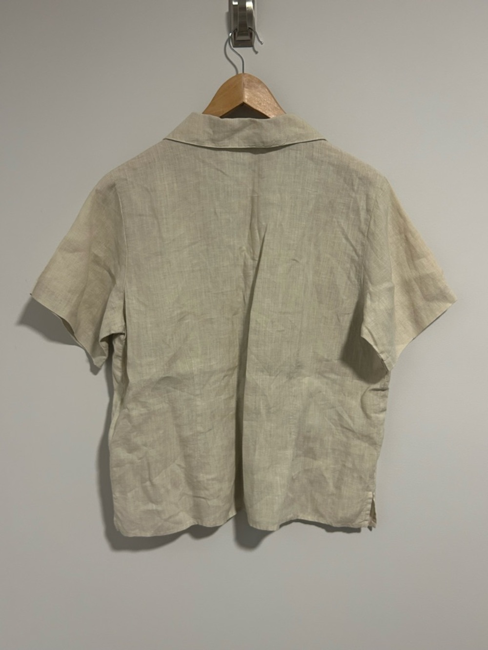Habitat 100% Linen Button Front Blouse, Size S - Picture 3 of 6